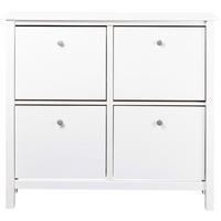 Schuhschrank Chilly Home - Weiß, Design, Holz (107/101/25cm) - Livetastic