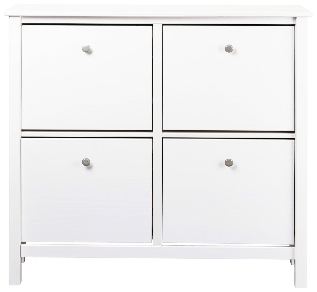 Schuhschrank Chilly Home - Weiß, Design, Holz (107/101/25cm) - Livetastic