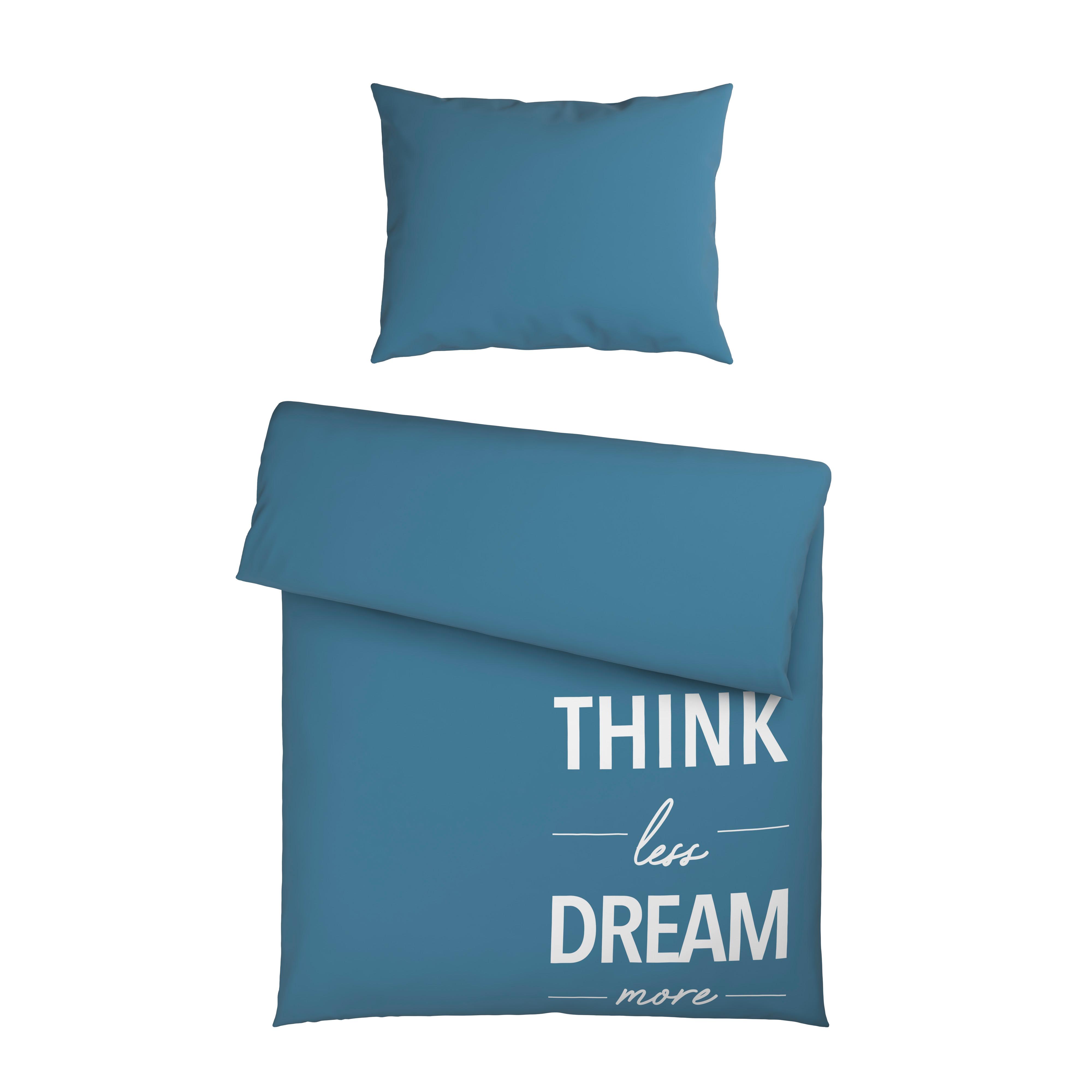 POSTEĽNÁ BIELIZEŇ THINK - modrá, textil (140/200cm) - Mömax