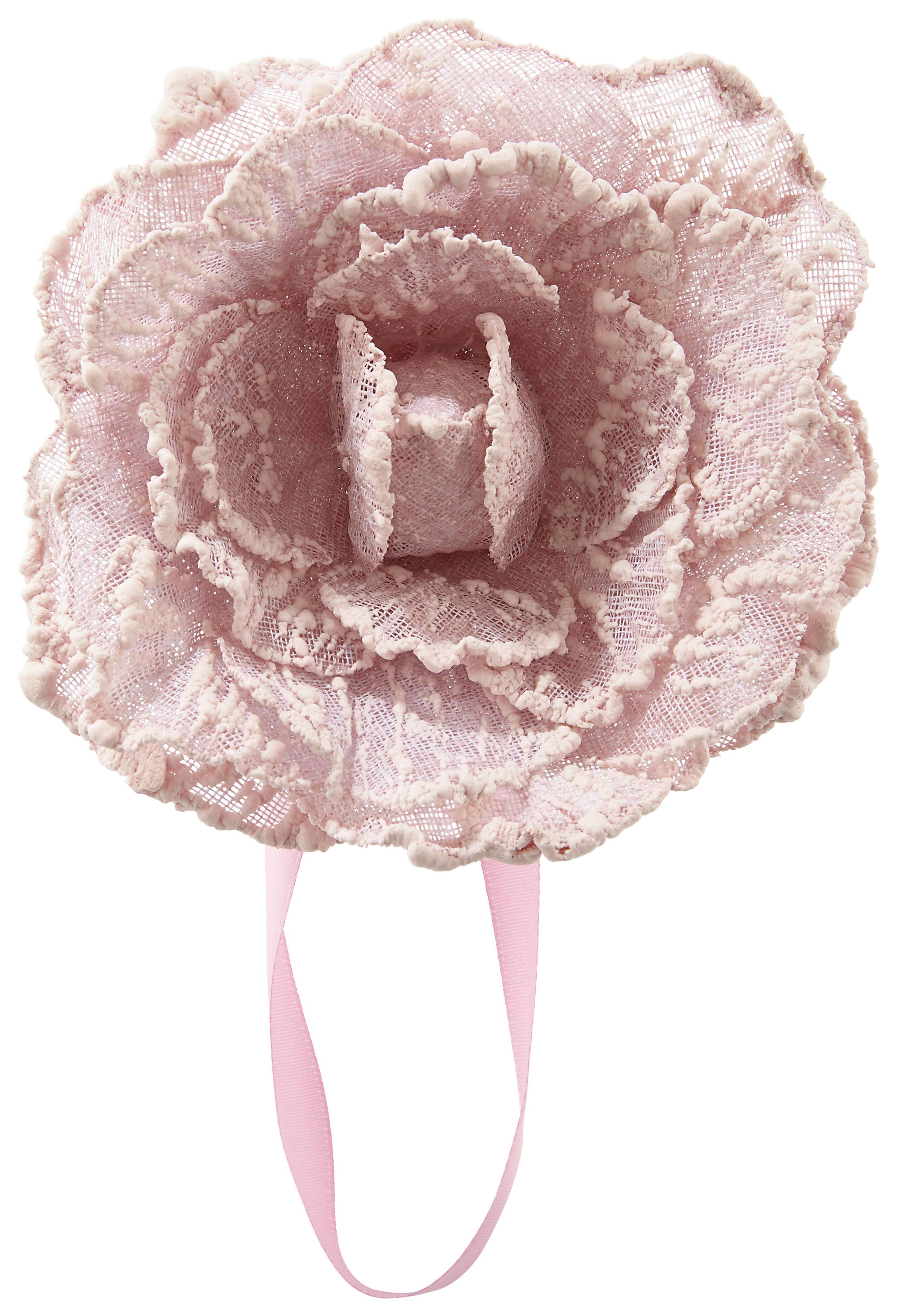 Úchytka Řasicí Rose - růžová, Romantický / Rustikální, textil (11cm) - Modern Living