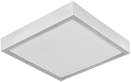 LED-Deckenleuchte Daniela L: 17 cm, Warmweiß - Silberfarben/Weiß, KONVENTIONELL, Kunststoff (17/17/3,6cm) - Homezone
