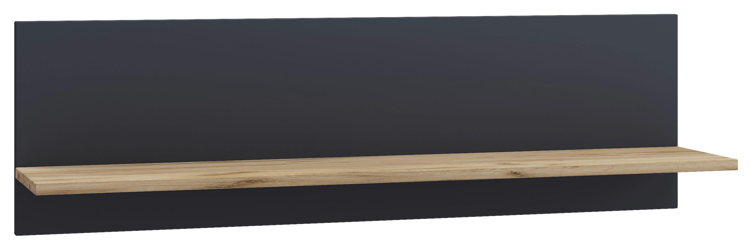 Wandregal Usilo Anthrazit Honigeiche Dekor - Honigeiche/Anthrazit, Design, Holzwerkstoff (102/30/20cm) - MID.YOU