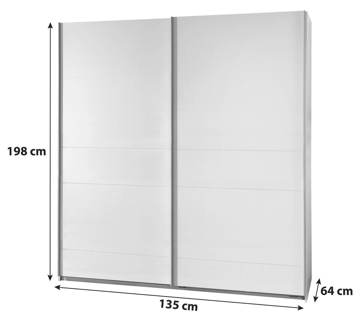 Schwebetürenschrank in Weiß für modernes Wohnen