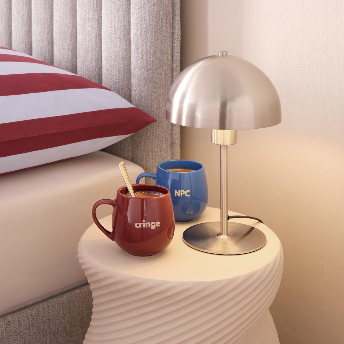 STOLNÁ LAMPA MUSCH - čierna/niklová, Modern, kov/plast (18/18/30cm) - Mömax