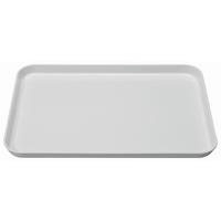 Tablett aus Kunststoff Britta 41x30 cm, Weiß - Weiß, KONVENTIONELL, Kunststoff (41/30/2cm)