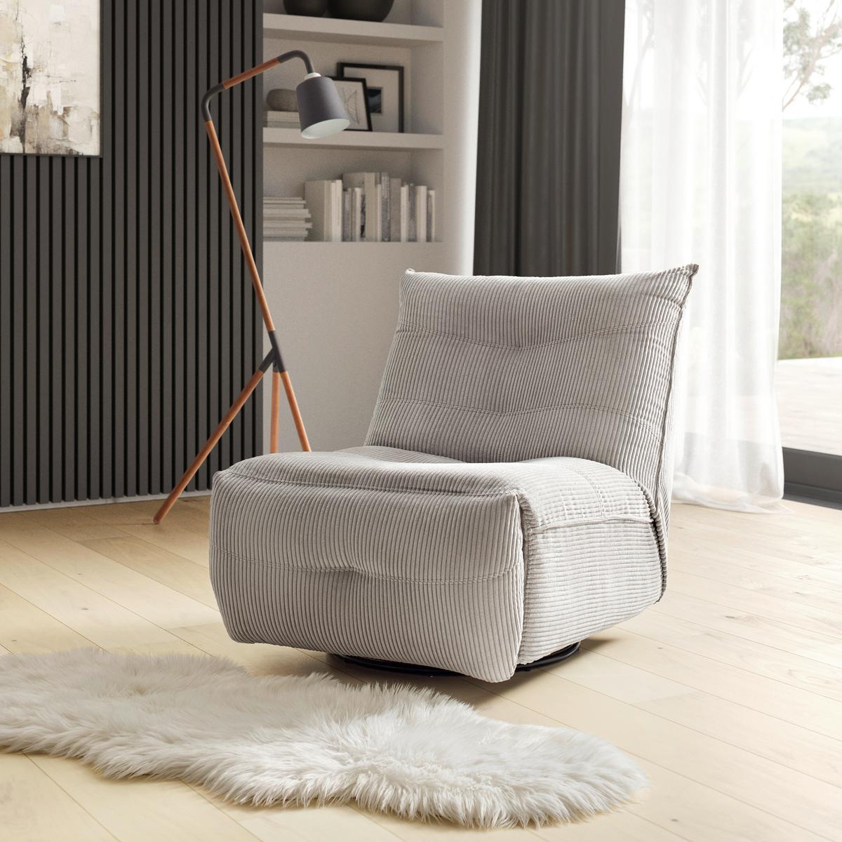 Relaxační kŕeslo ALURA, světle šedá barva - černá/světle šedá, Moderní, kov/dřevo (90/92/90cm) - Bessagi Home