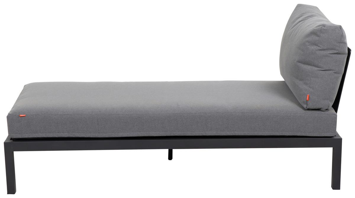 Sonneninsel Grau Teakholz/Metall/Textil - Anthrazit/Grau, KONVENTIONELL, Holz/Textil - Siena Garden