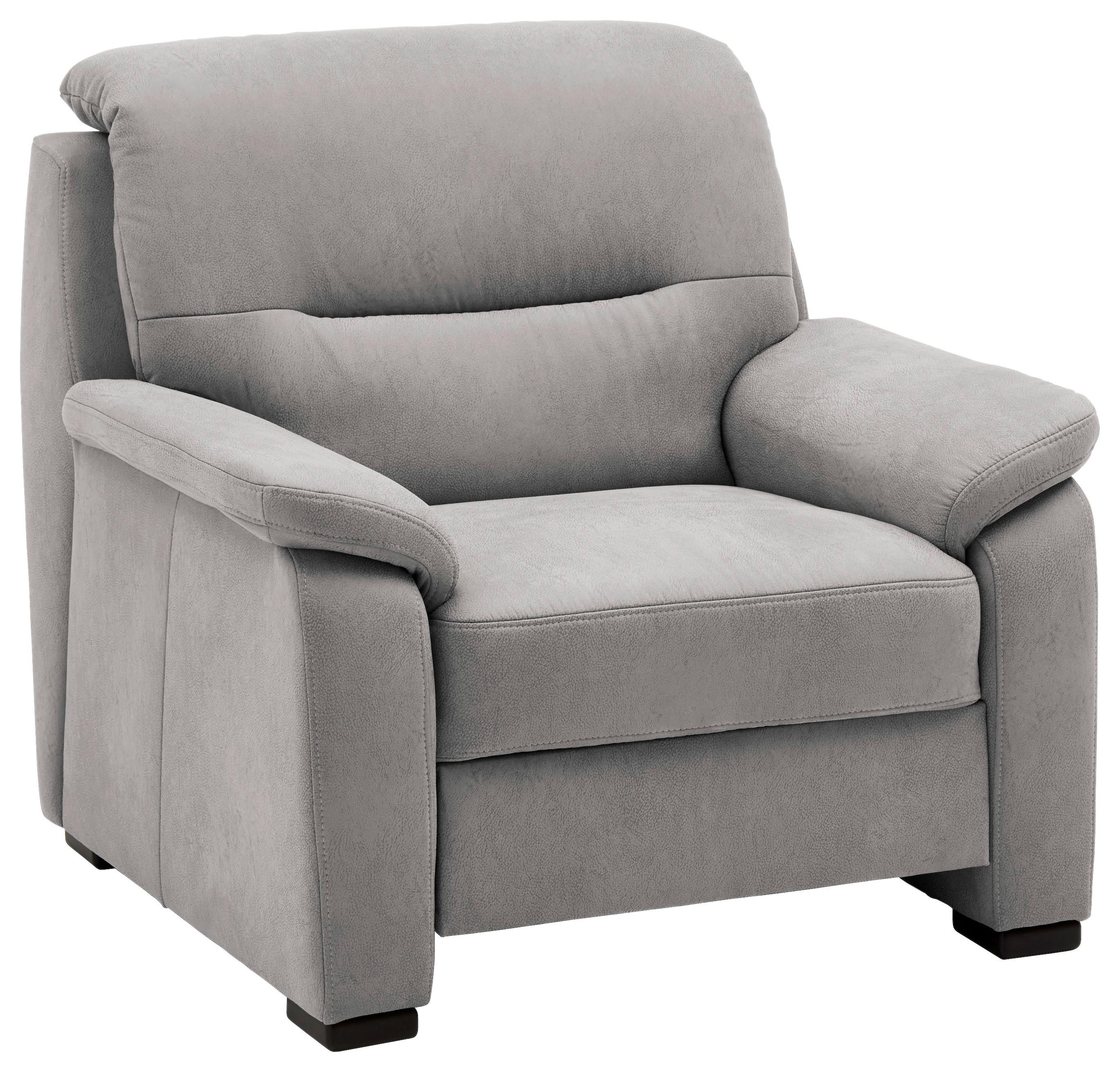 Kreslo ESE, boxspring, sivá - sivá, Konventionell, textil (100/92/95cm)