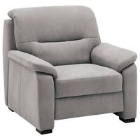 Kreslo ESE, boxspring, sivá - sivá, Konventionell, textil (100/92/95cm)