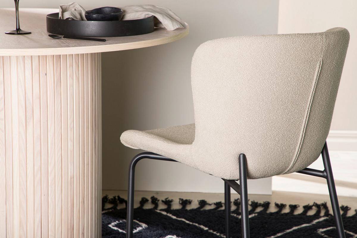 Stuhl-Set Modesto - Beige/Schwarz, Design, Kunststoff/Textil (48/79,5/54cm) - Livetastic