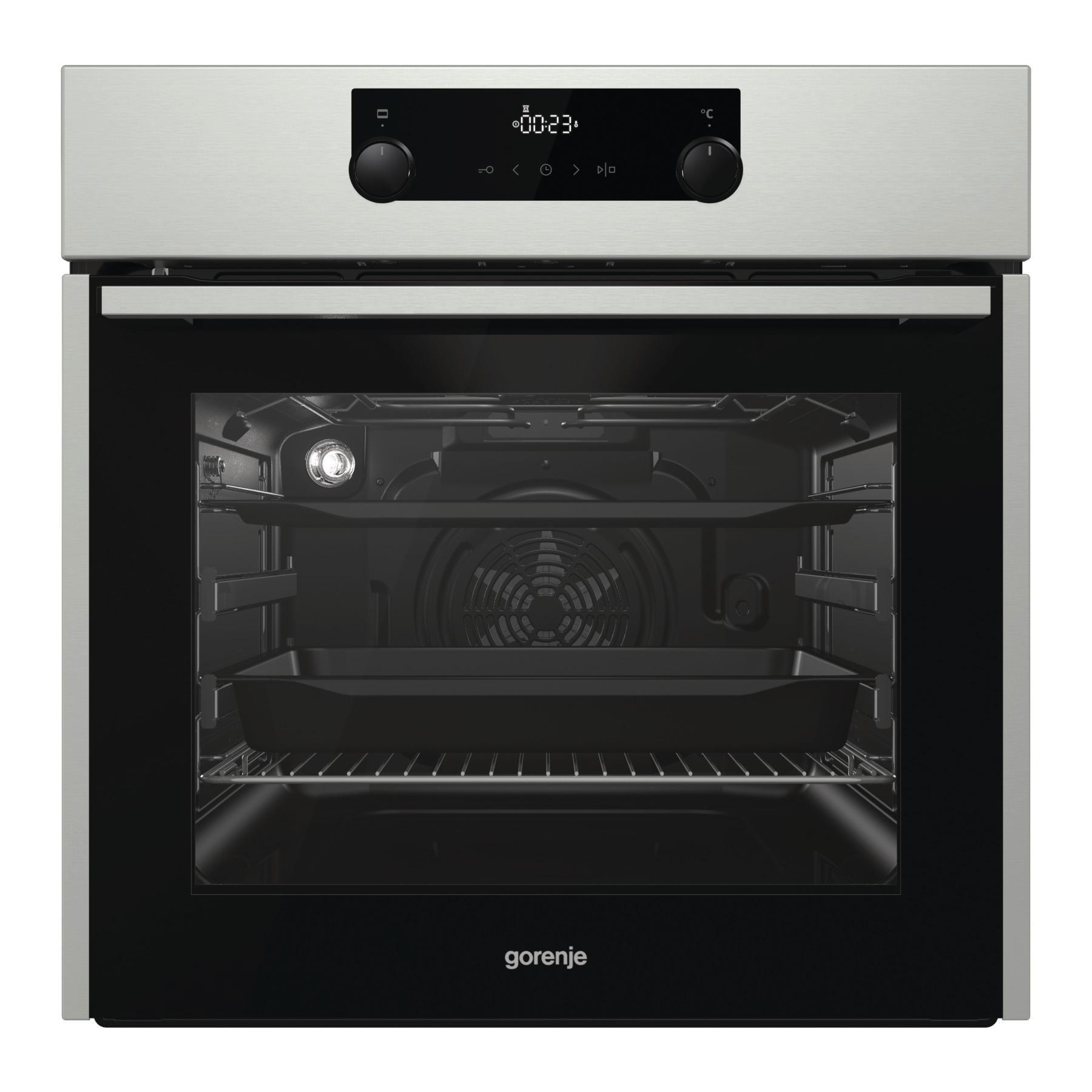 Einbaubackofen Bop637e301x - Edelstahlfarben/Schwarz, Basics (59,7/59,5/54,7cm) - Gorenje