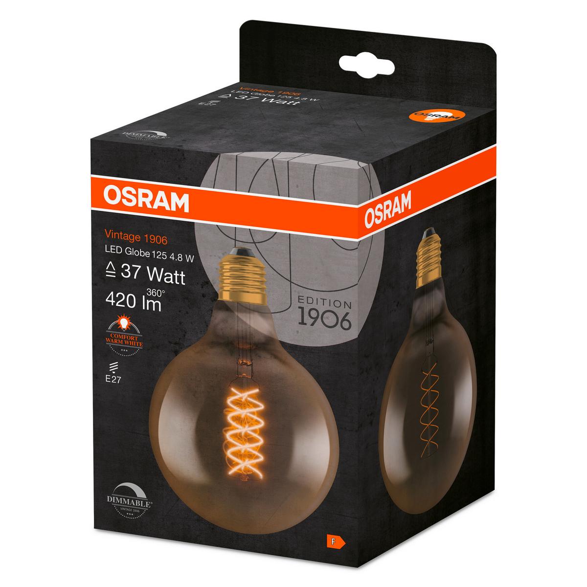 LED-Leuchtmittel Vintage 1906 Led Dim37 4.8w/22 - Goldfarben, Basics, Glas (12,4null) - Ledvance