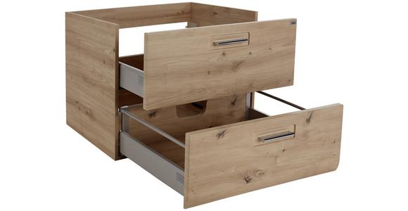 Waschbeckenunterschrank Mit Soft-Close Avensis, B: 75 cm - Eichefarben, MODERN, Holzwerkstoff (75/53/45cm) - Luca Bessoni