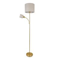 Stehleuchte Metall, Kunststoff, E14 + E27 - Weiß, Design, Kunststoff/Metall (30/30/165cm) - Näve