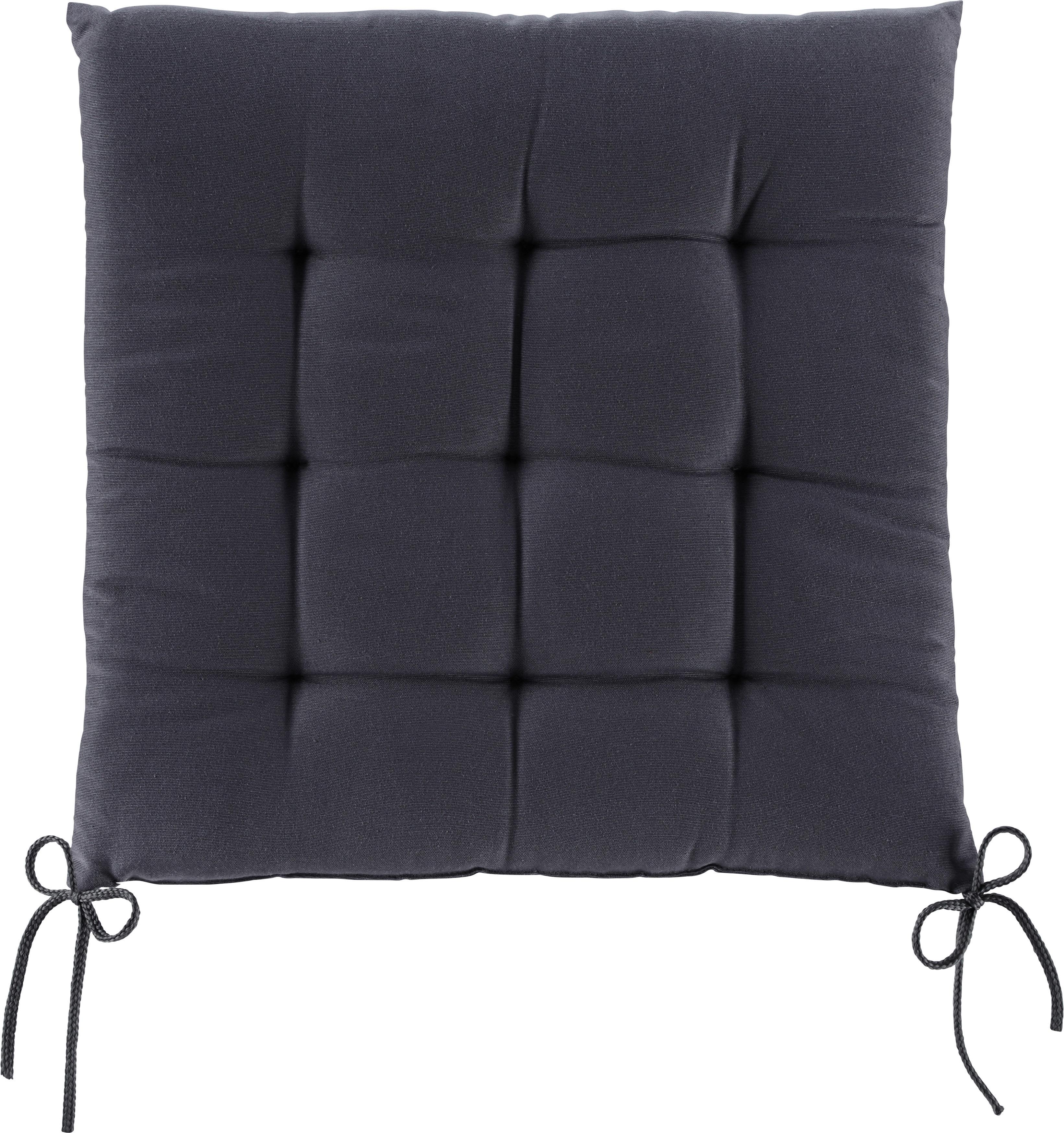 Poduška Na Sedenie Anita, 40/40/4cm, Tmavosivá - tmavosivá, textil (40/40/4cm) - Modern Living