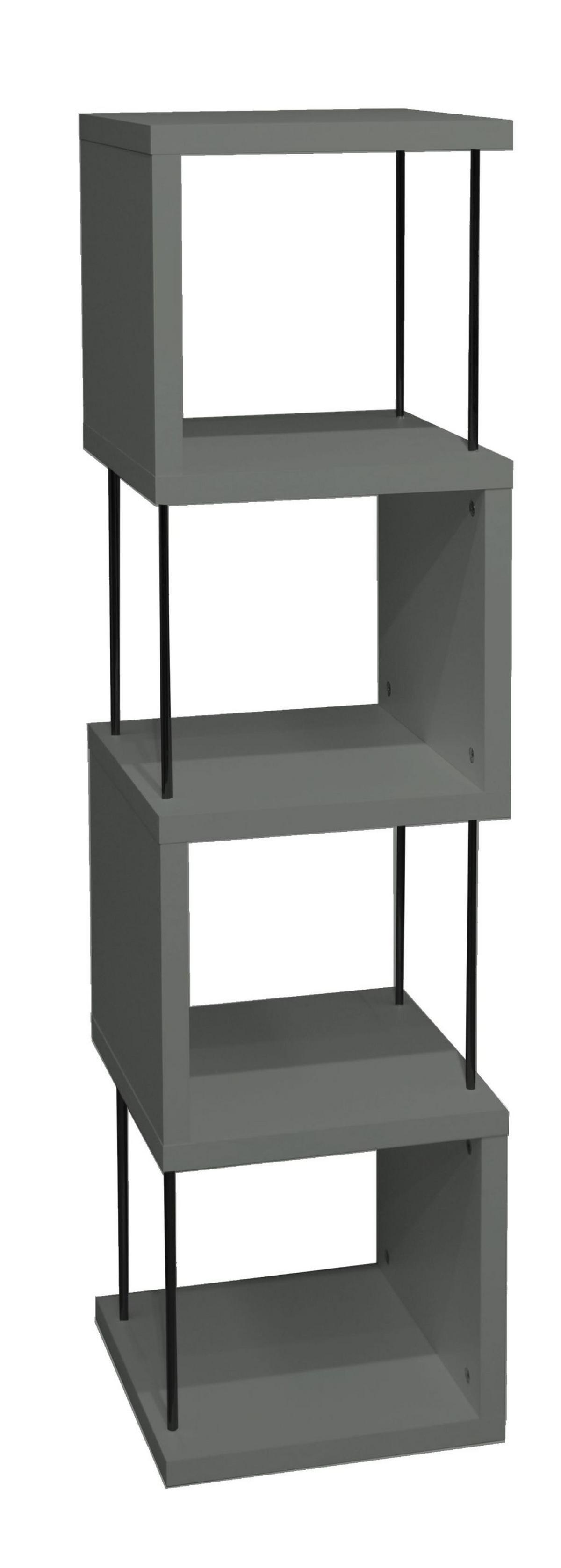 STOJACÍ REGÁL STICKS - čierna/farba duba, Modern, kompozitné drevo/plast (33/126/33cm) - Mömax