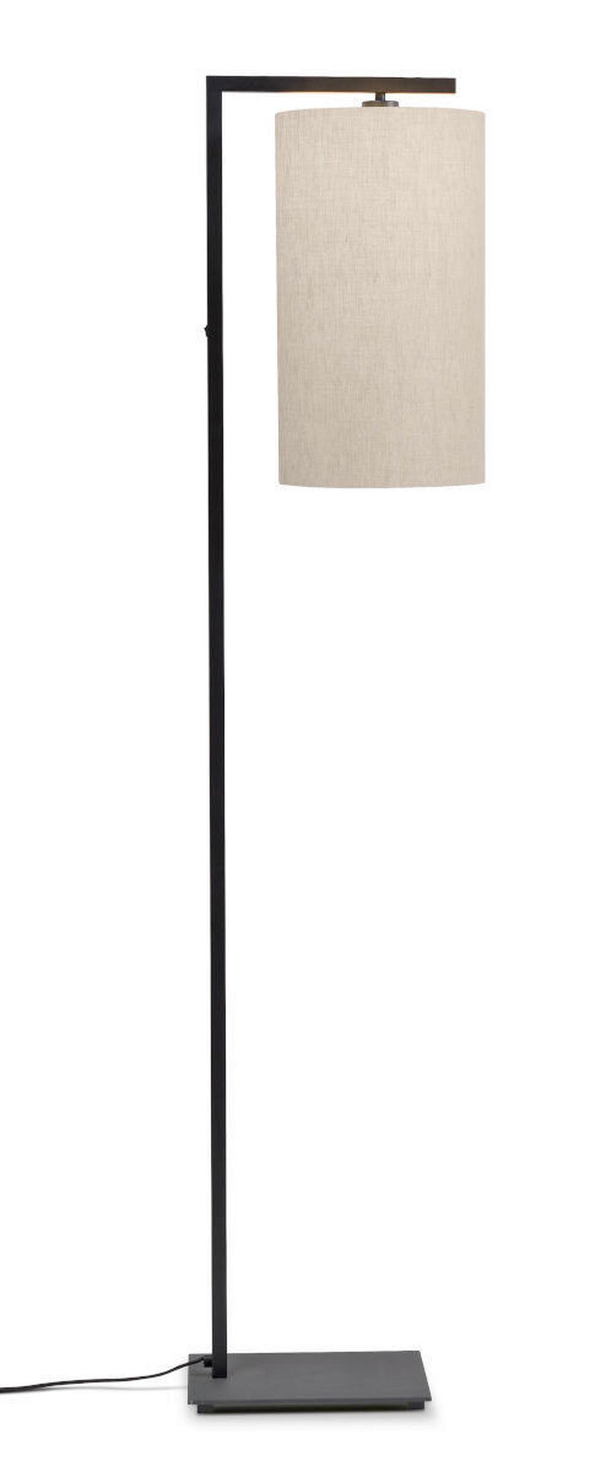Stehlampe Boston Schwarz/ Hellbeige 1-Flammig - Beige/Schwarz, Basics, Textil/Metall (35/160cm) - It's about Romi