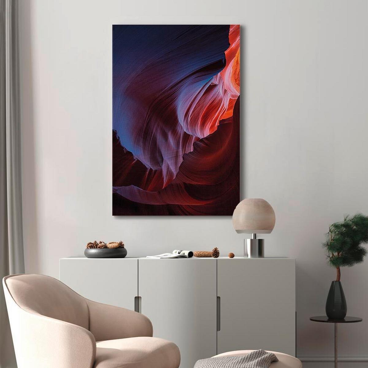 Leinwandbild Colourful Lila Dunkelrot B: 40 cm - Lila/Dunkelrot, Basics, Holzwerkstoff/Textil (40/60/1,2cm) - artgeist