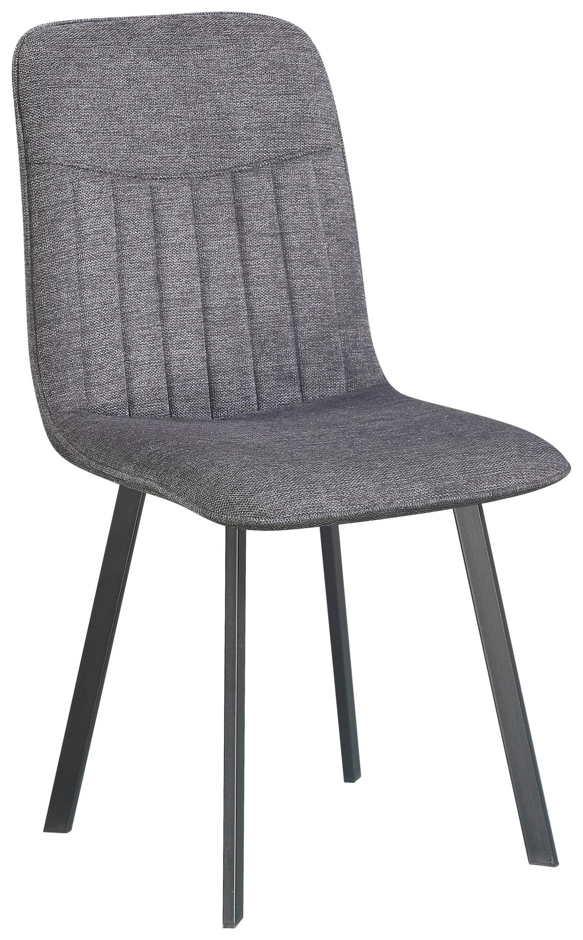 Tischgruppe Mackay 5-tlg. Metall/textil Grau, B: 140cm - Grau, KONVENTIONELL, Holzwerkstoff/Textil (140/46/75/88/80/57cm) - MID.YOU