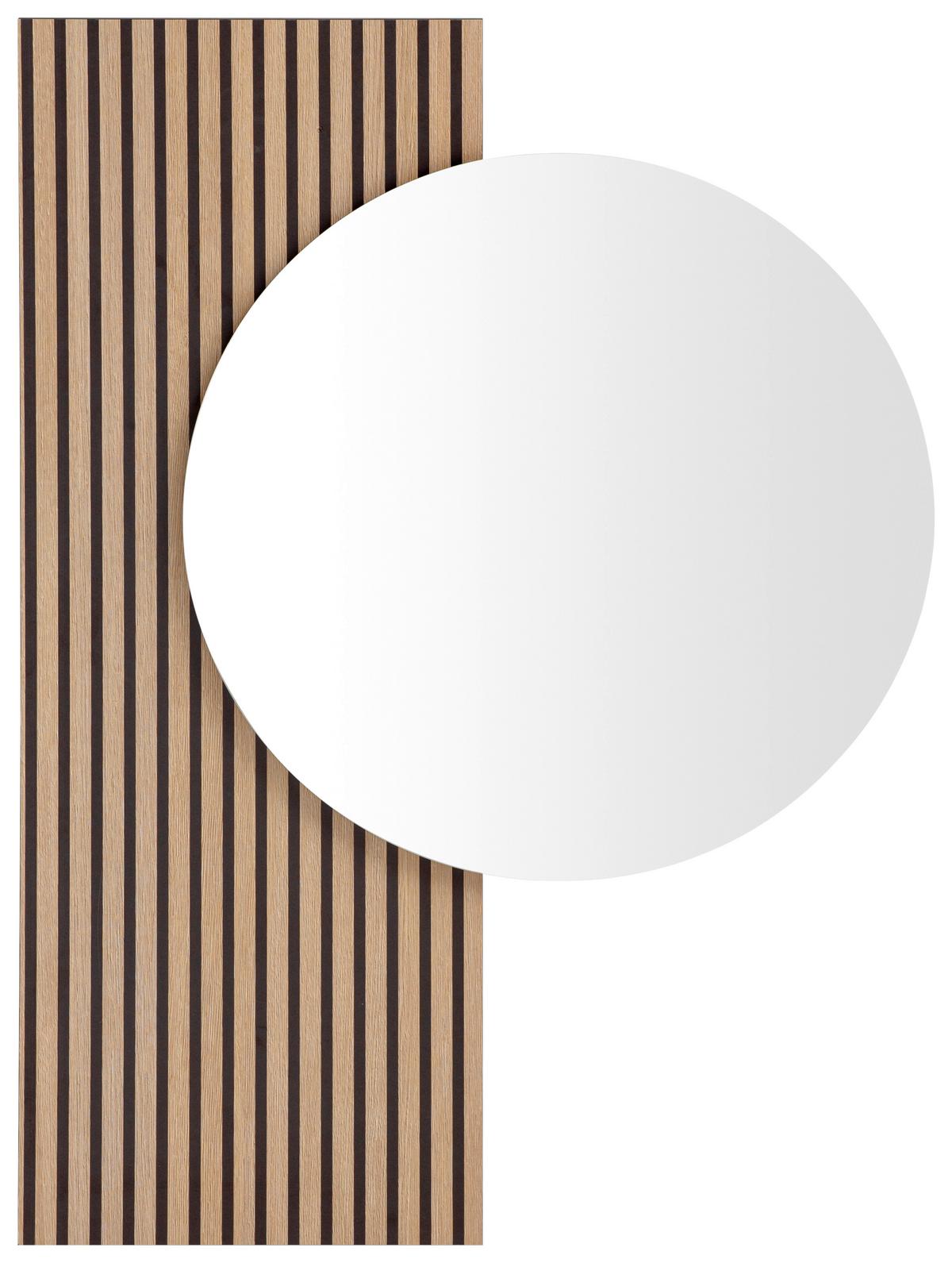 Wandspiegel Loft 800 Akustik - Eichefarben, Design, Glas/Holzwerkstoff (79,5/109/3cm) - MID.YOU