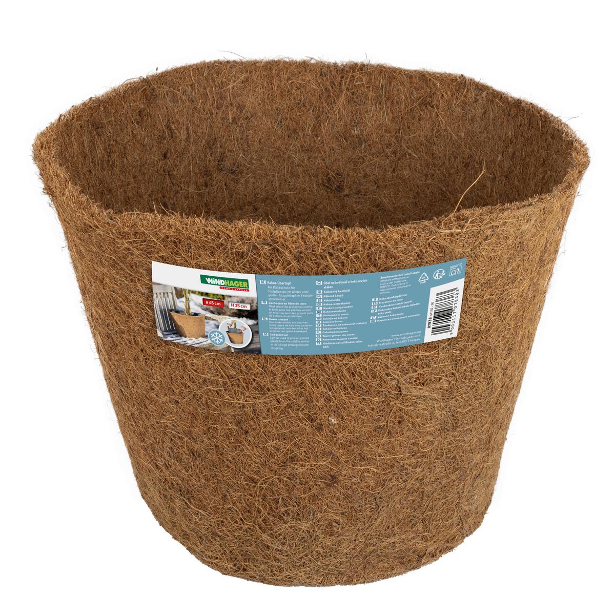 Kokos-Übertopf, Naturfarben D: 45 cm - Naturfarben, Basics, Textil (45/35cm) - Windhager