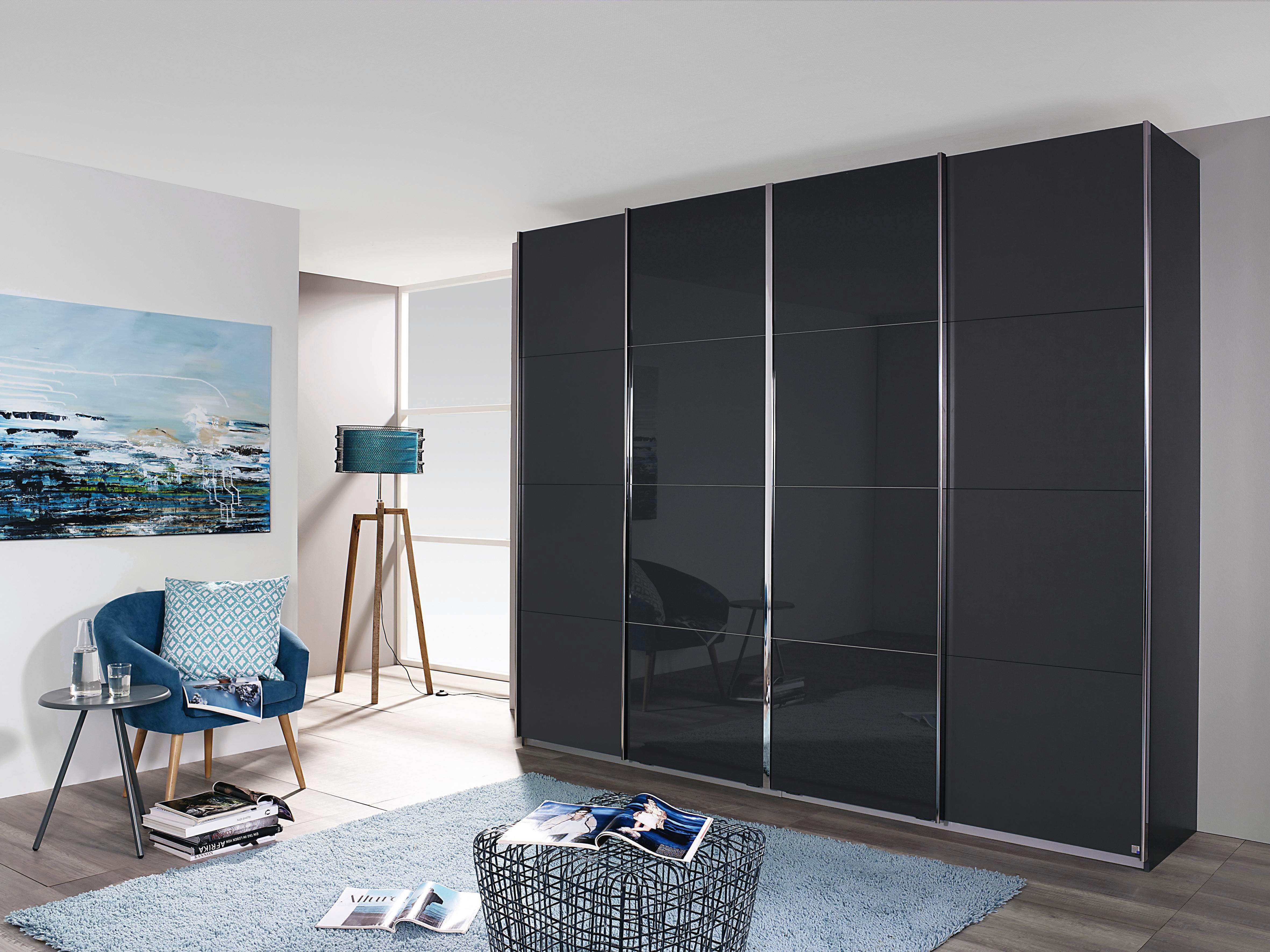 ŠATNÍ SKŘÍŇ S POSUVNÝMI DVEŘM Bensheim 271x230cm - šedá/barvy dubu, Moderní, kov/kompozitní dřevo (271/230/62cm) - James Wood