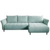 Ecksofa Monte Carlo Mintgrün S: 160x290 cm - Schwarz/Mintgrün, Trend, Holz/Holzwerkstoff (160/290cm)