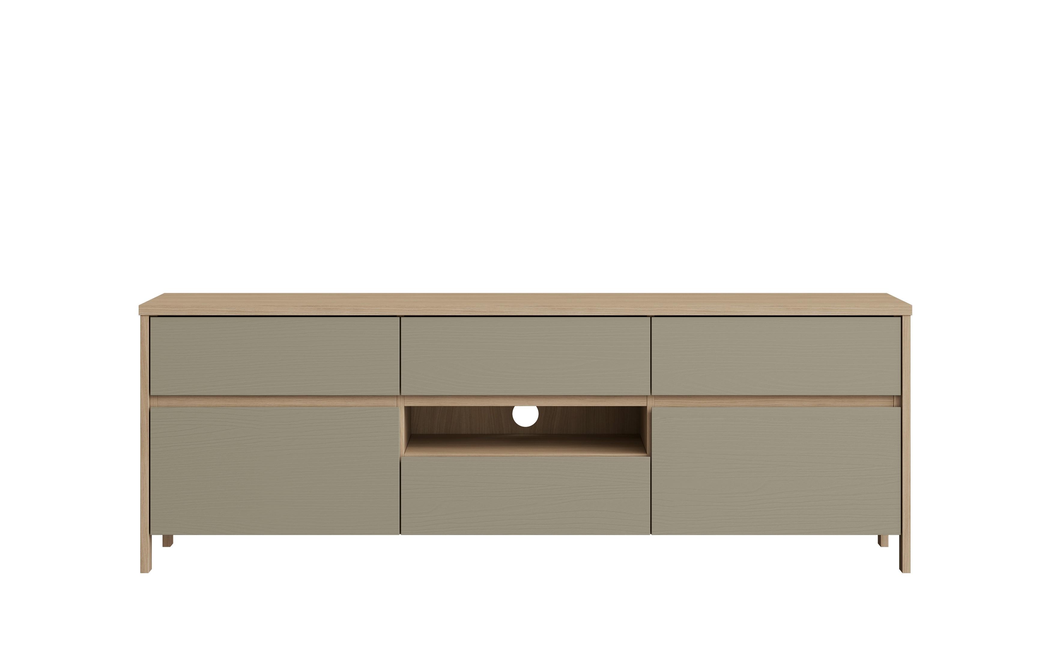Lowboard Stranda Eukalyptus/Holzfarben B: 164cm - Eichefarben/Eukalyptusholzfarben, Design, Holzwerkstoff (164/58/39cm) - MID.YOU
