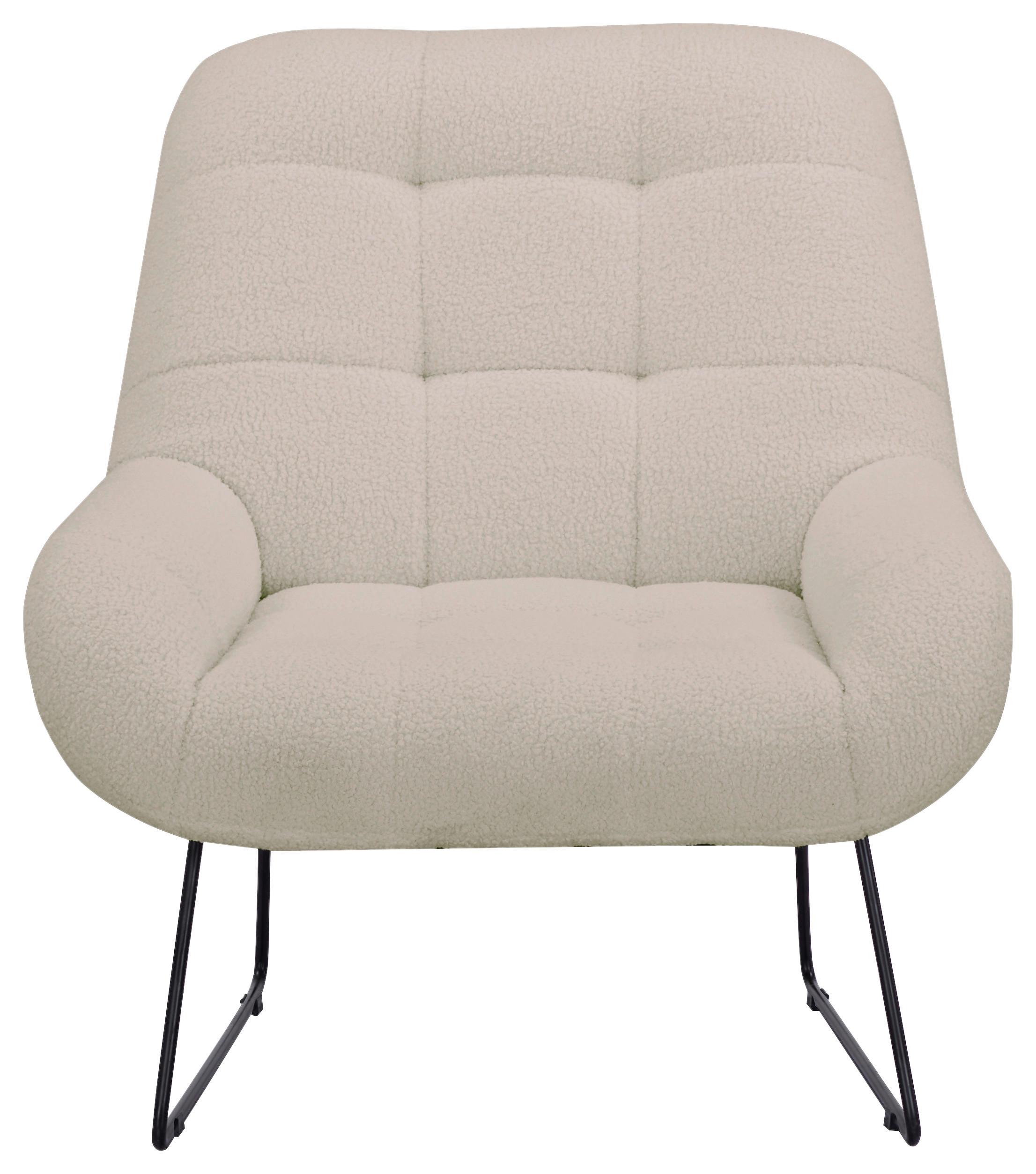 Sessel Dot Beige B: 81 Cm - Beige/Schwarz, Basics, Holz/Textil (81/86/83cm) - Livetastic