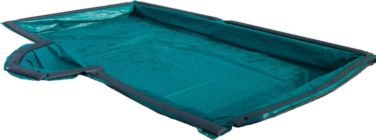 Poolabdeckplane Wintersack 8x4, Absenkung 70cm - Grün, Basics, Kunststoff