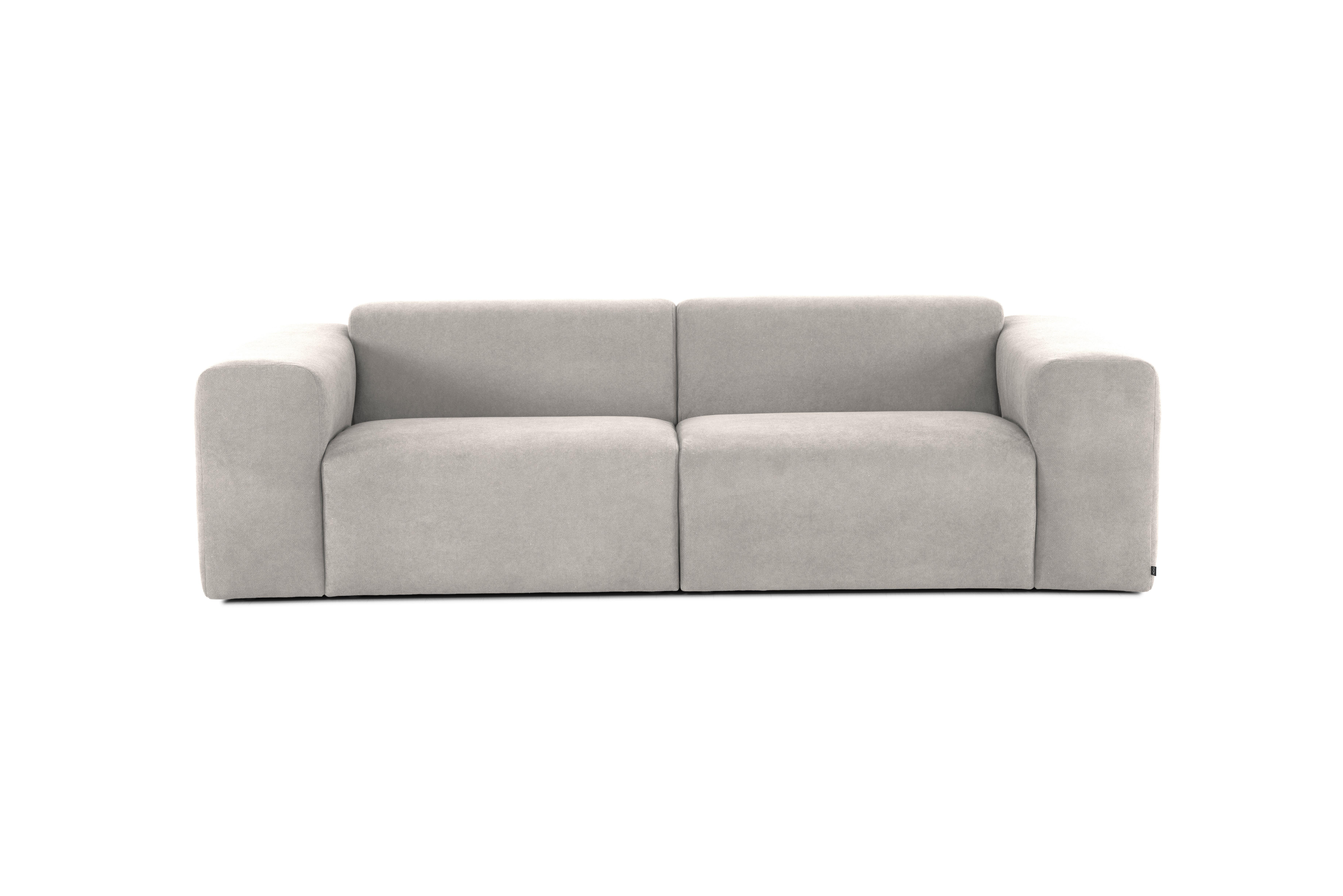 3-sitzer-sofa Manne Hellgrau B: 266 Cm - Hellgrau/Schwarz, Design, Textil (266/76/116cm) - MID.YOU