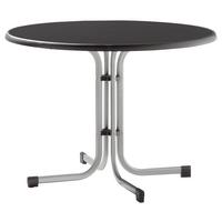 Gartentisch Rund 488006 L 100 Cm - Graphitfarben, MODERN, Holzwerkstoff/Metall (100/100/72cm) - Sieger