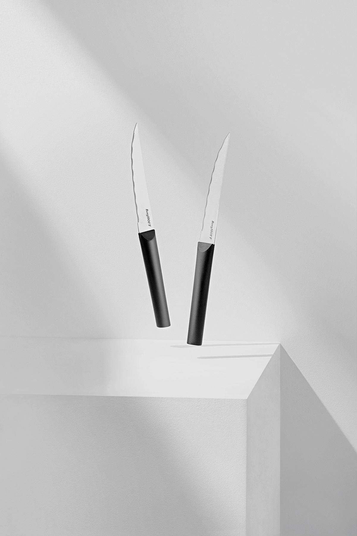 Messerset 6-Teilig Schwarz - Schwarz, Basics, Metall (37,70/19,20/2,70cm)