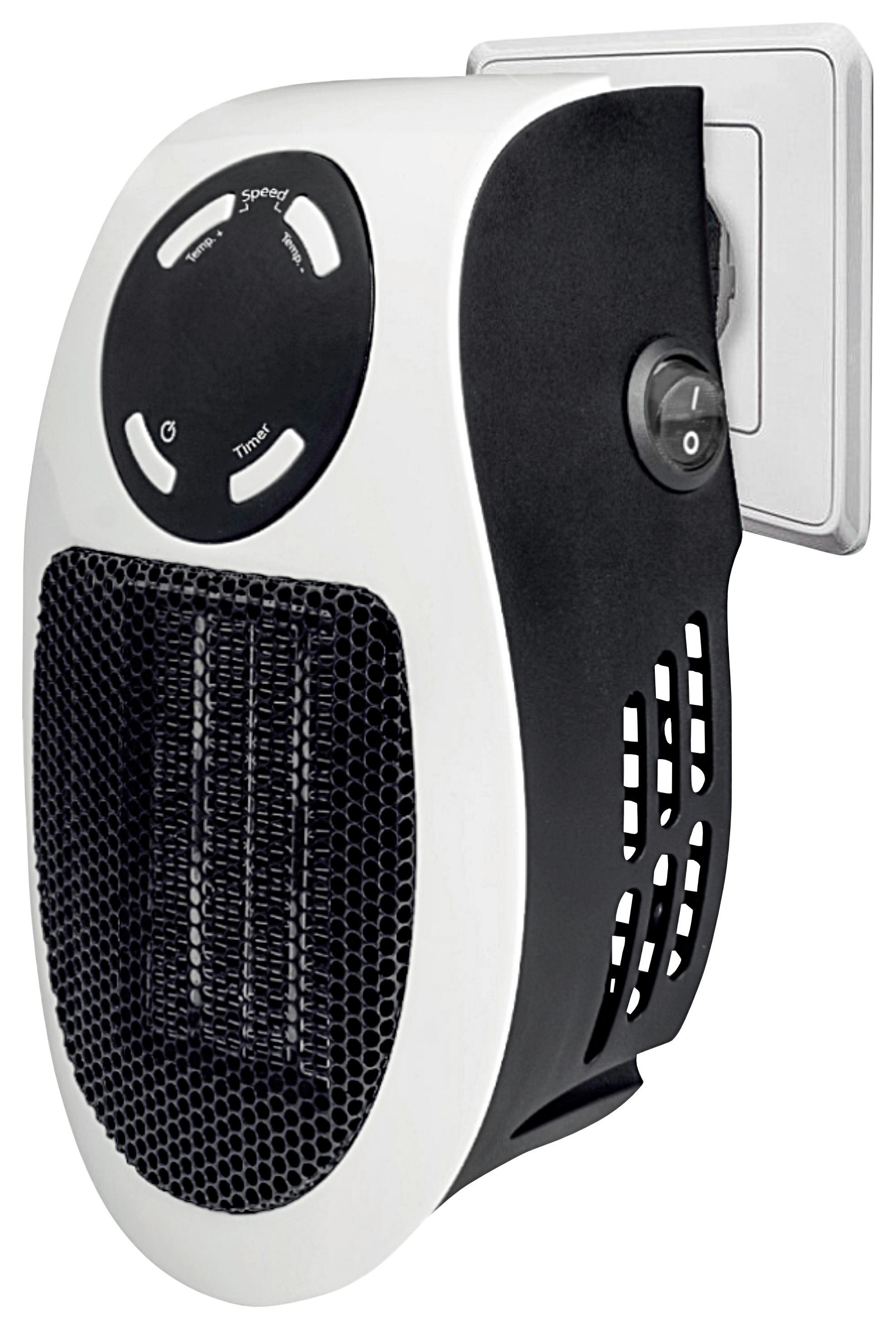 Ohřívač Enzo - bílá/černá, plast (11/11/18cm) - Insido
