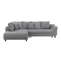 Ecksofa Mit Schlaffunktion & Bettkasten Mendoza Grau - Schwarz/Grau, Design, Textil (197/309cm) - Ondega