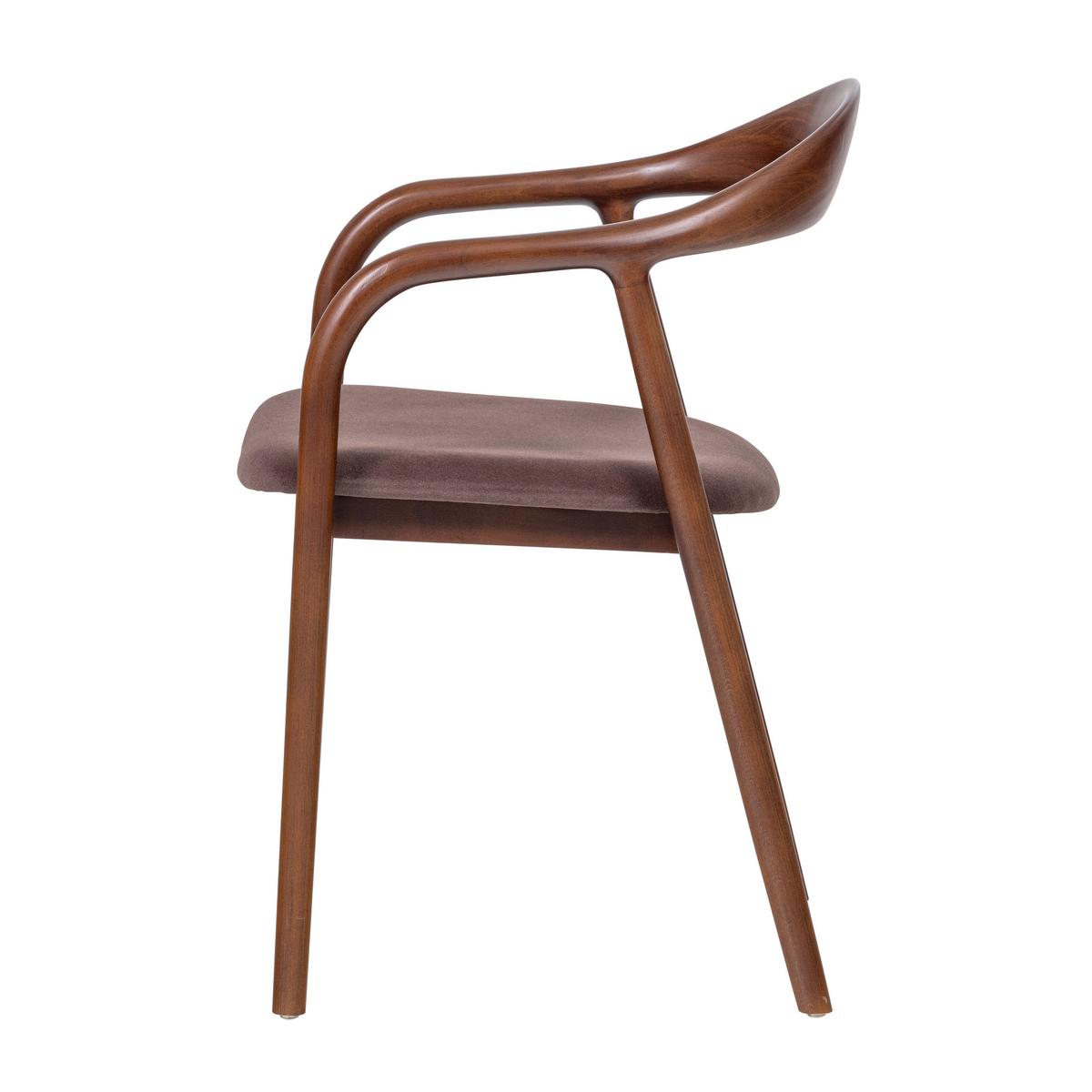 ARMLEHNSTUHL-SET Bran Braun 2-teilig - Braun, MODERN, Holz/Textil (57/79/53cm) - Livetastic