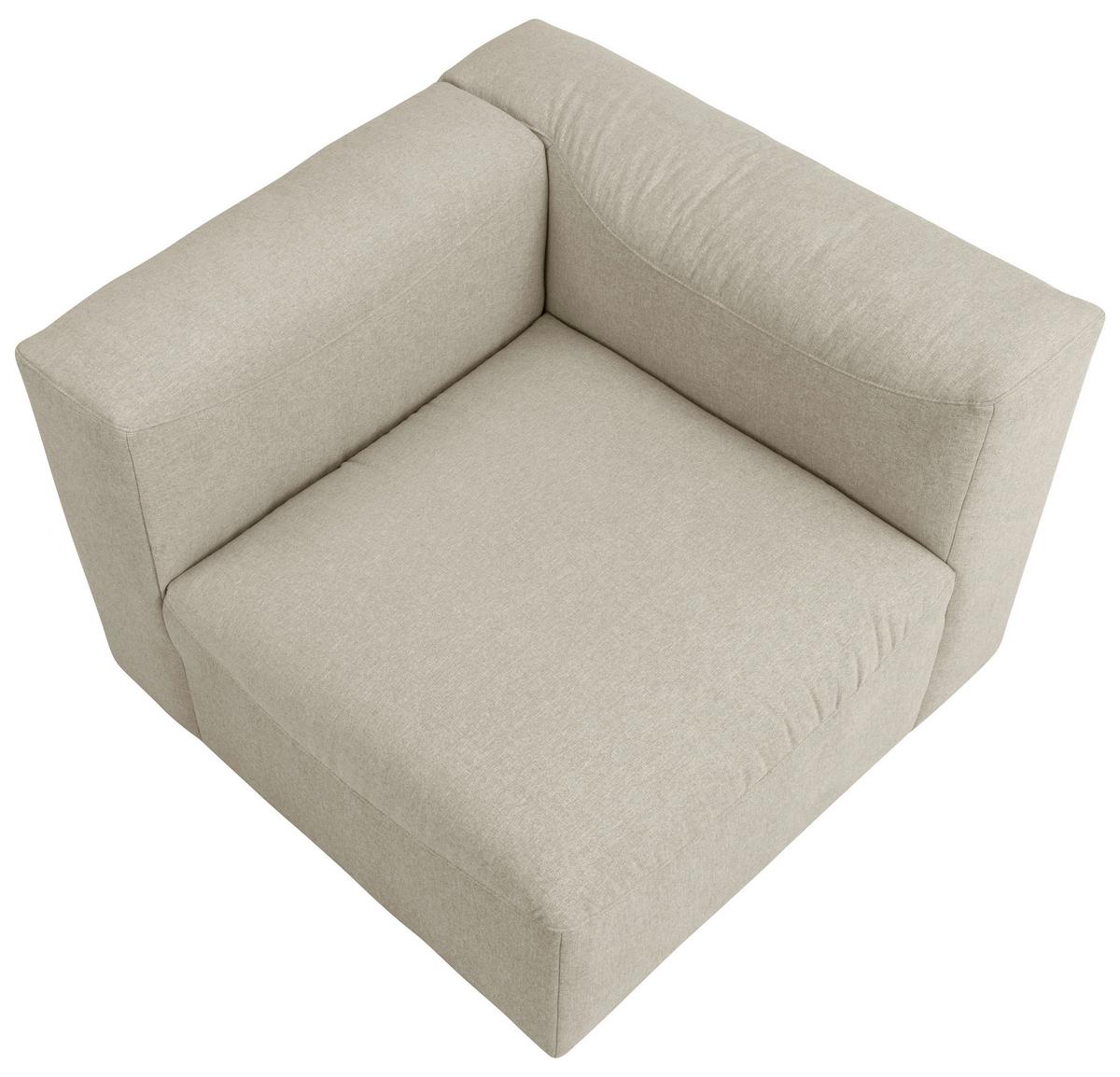 Eckelement Lena Creme Flachgewebe - Creme, Design, Textil (100/73/100cm) - Max Winzer