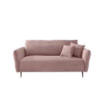 3-Sitzer-Sofa Vanilla Rosa - Schwarz/Rosa, Design, Textil (201/97/102cm) - Livetastic
