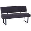Sitzbank Olivia Giga-S - Anthrazit/Schwarz, MODERN, Textil/Metall (160/91/61cm)