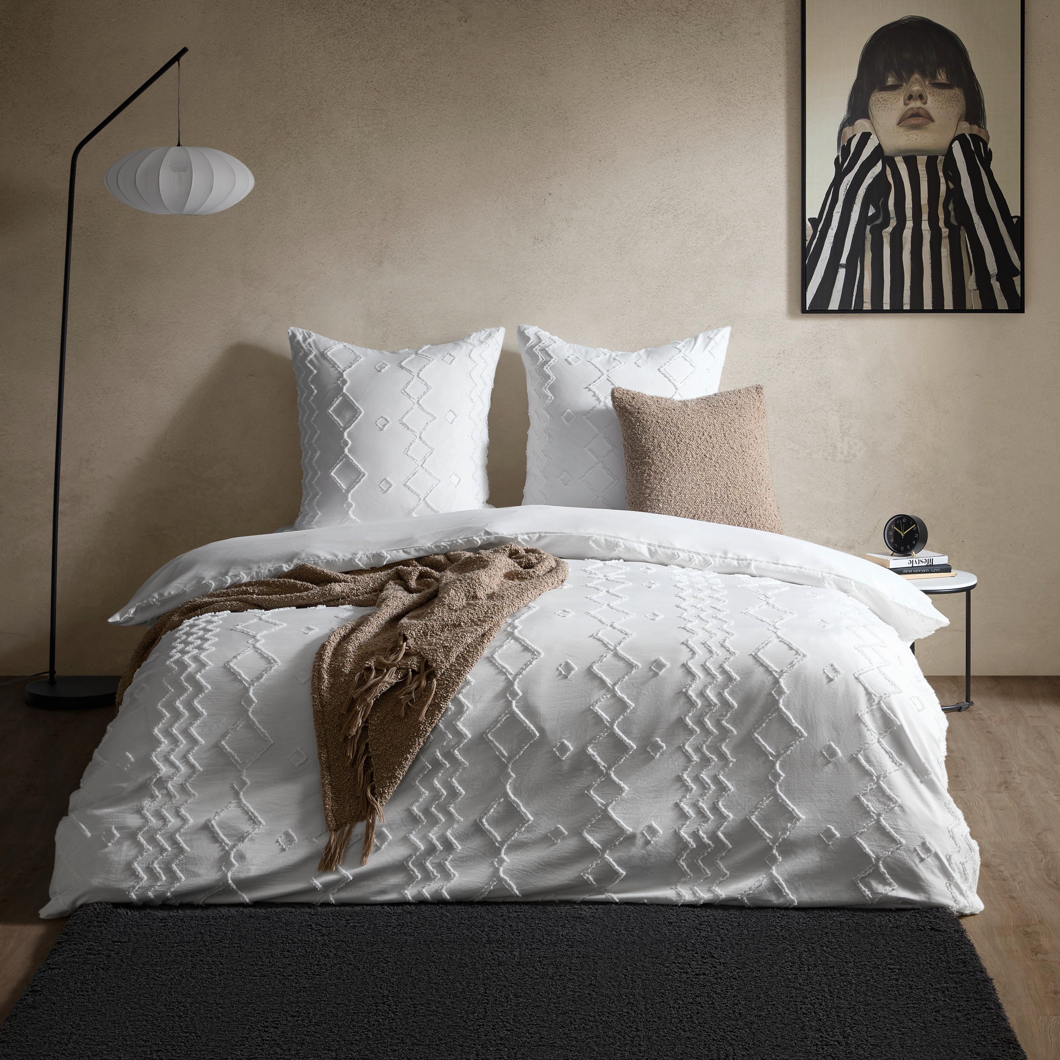 POSTEĽNÁ BIELIZEŇ JAQUELINE - biela, textil (140ml) - Mömax