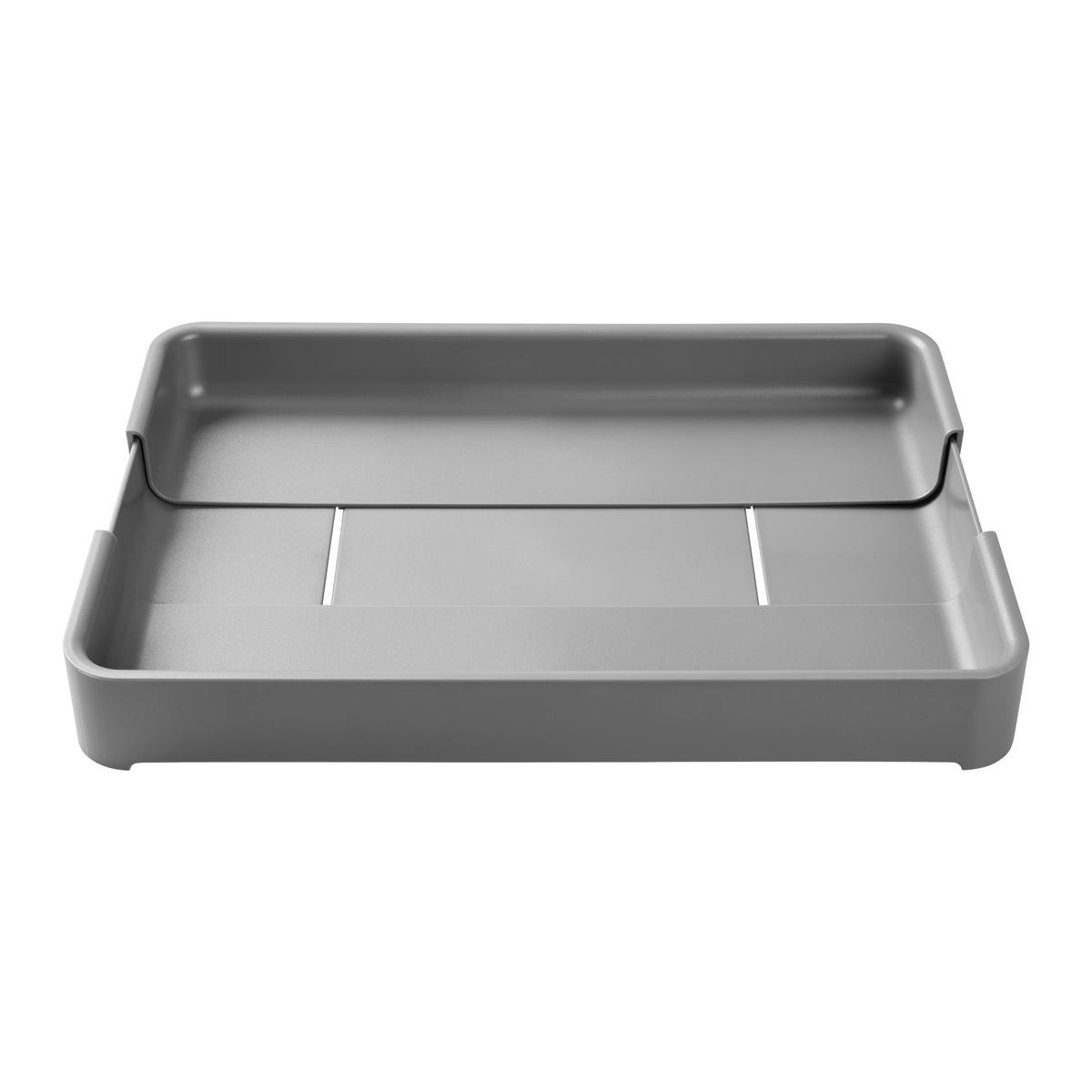 Příborník LIS -EXT- - šedá, Moderní, plast (38,1/19,1/4,8cm) - Mömax