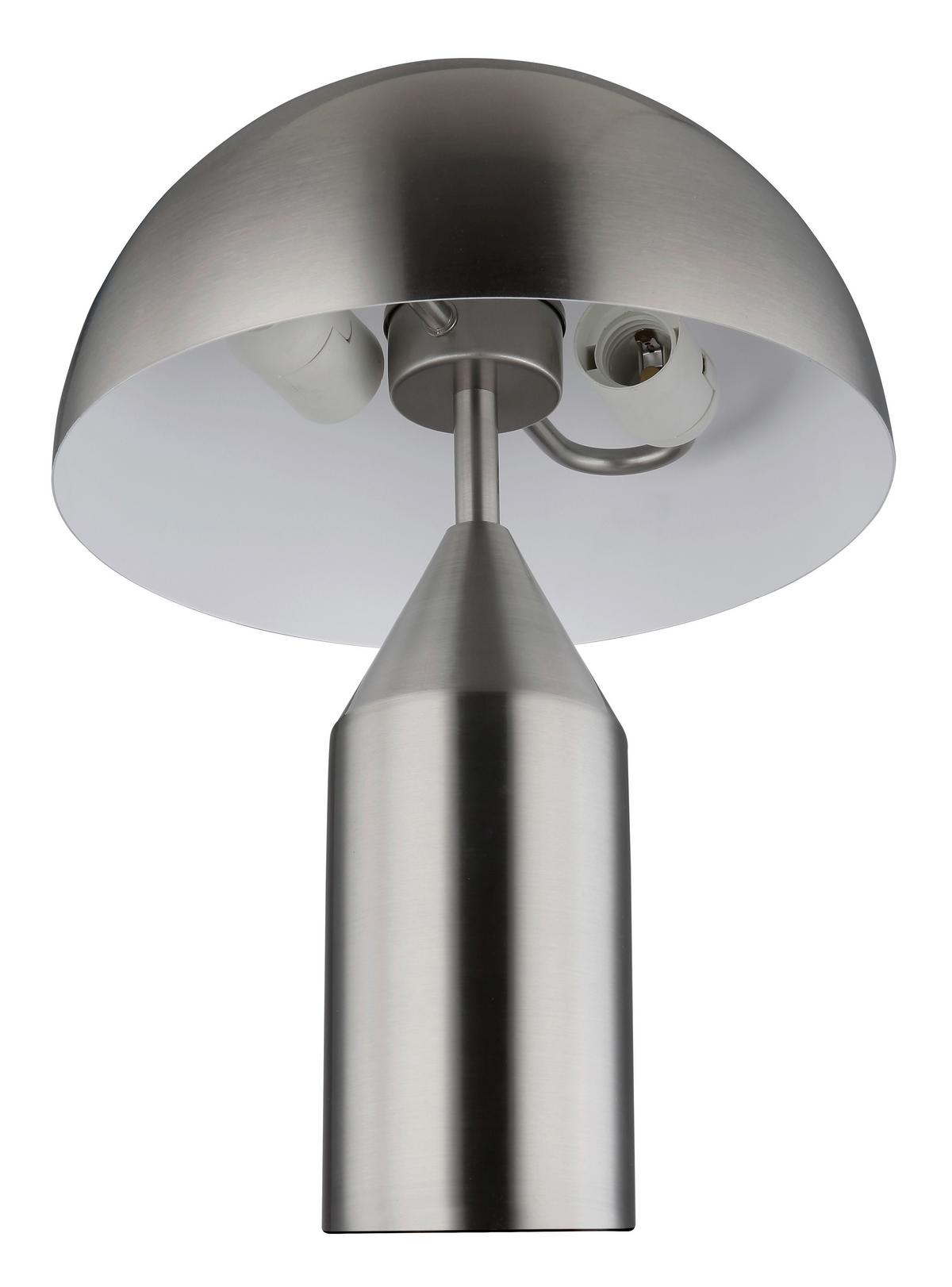 Tischleuchte 21030n - Weiß/Nickelfarben, Design, Metall (28/39cm) - Globo