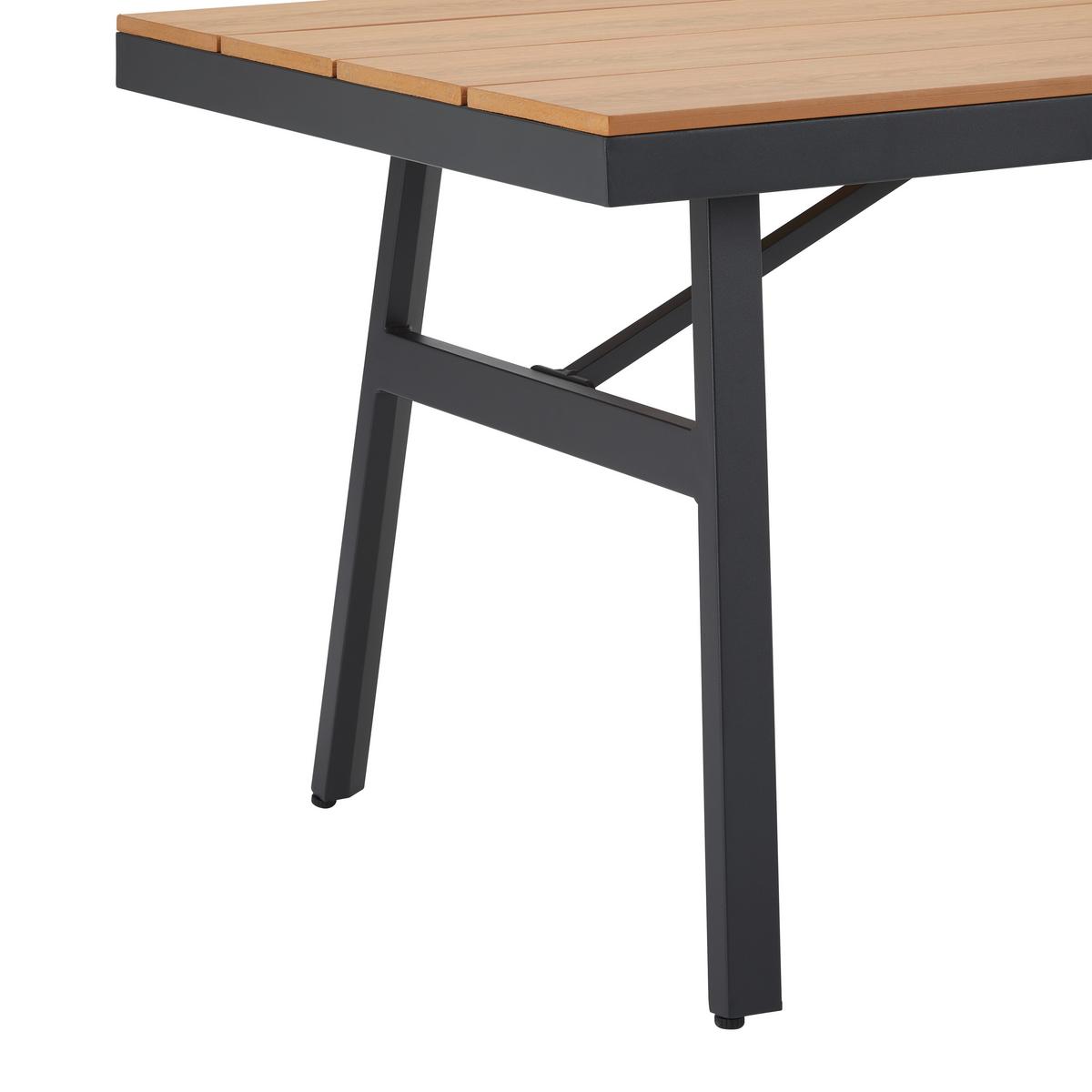 Zahradní sedací souprava ELEONORA - tmavě šedá/přírodní barvy, Moderní, kov/textil (263/84/77cm) - Bessagi Garden