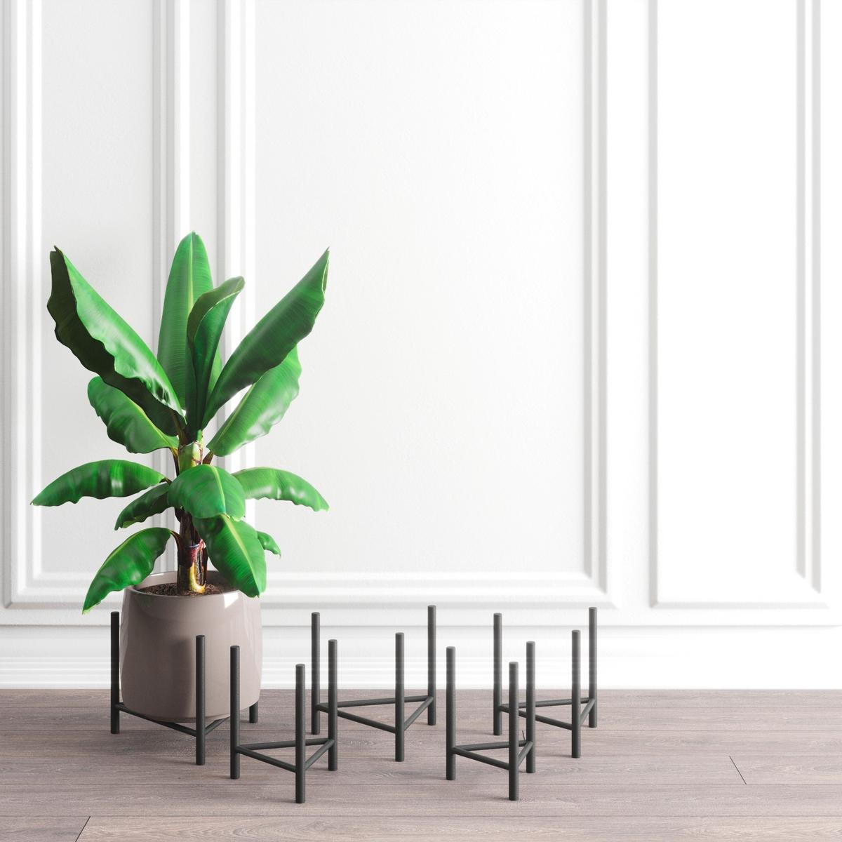 Blumenständer Aluminium Schwarz Bxhxt: 18x25x18 Cm - Schwarz, Basics, Metall (18/25/18cm)