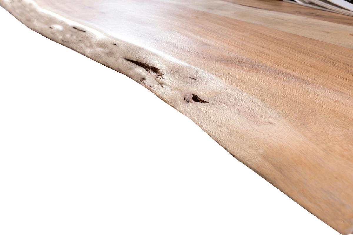ESSTISCH Naturfarben/Schwarz L: 200cm - Schwarz/Naturfarben, MODERN, Holz/Metall (200/100/78cm) - MID.YOU