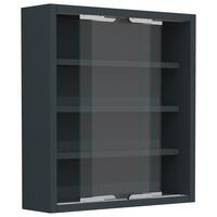 Hängevitrine Agisa S B: 37 Cm Anthrazit - Anthrazit, MODERN, Glas/Holzwerkstoff (37/40/10cm) - MID.YOU