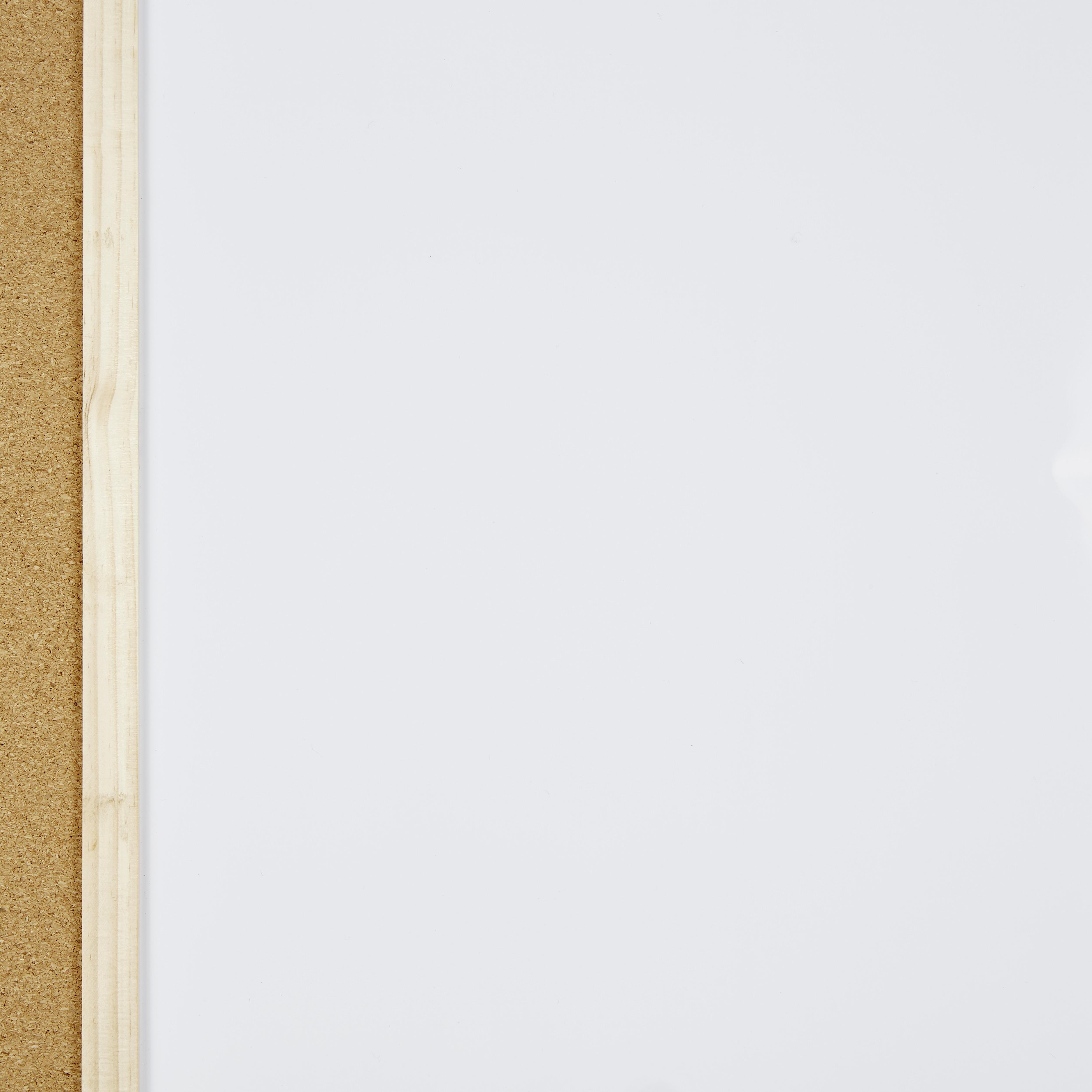 S SIENOC Whiteboard Kombinations notizbrett Pinnwand Magnetwand mit Alurahmen Magnetisch Whiteboard und Magnettafel Weiß lackiert 70x50cm 