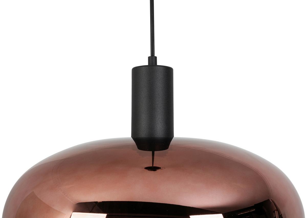Hängeleuchte Nele - Schwarz/Kupferfarben, MODERN, Glas/Kunststoff (40/120cm) - James Wood