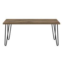 Couchtisch Owen Walnussfarben B: 105 Cm - Walnussfarben/Schwarz, Design, Holzwerkstoff/Metall (105/49/45cm) - MID.YOU