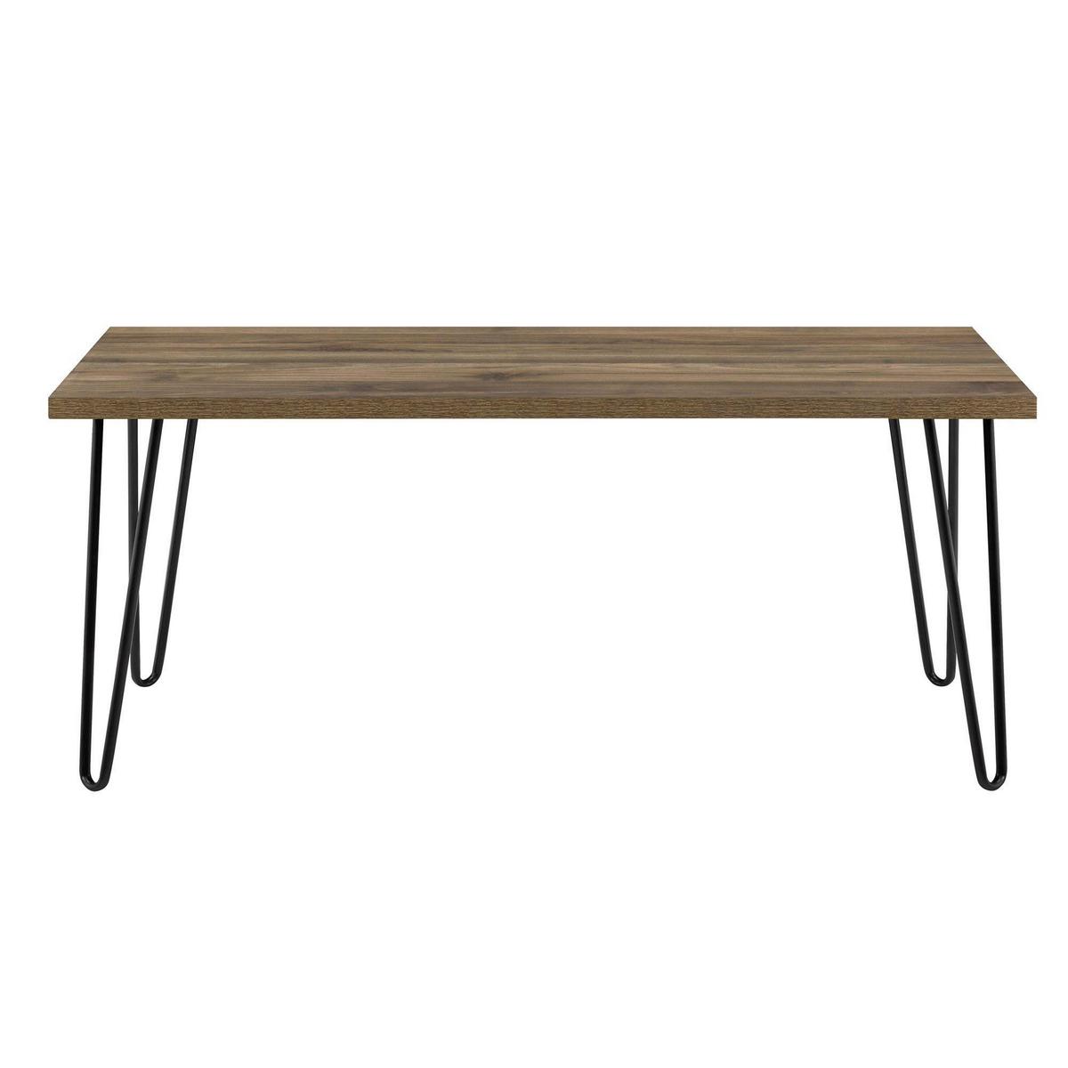 Couchtisch Owen Walnussfarben B: 105 Cm - Walnussfarben/Schwarz, Design, Holzwerkstoff/Metall (105/49/45cm) - MID.YOU